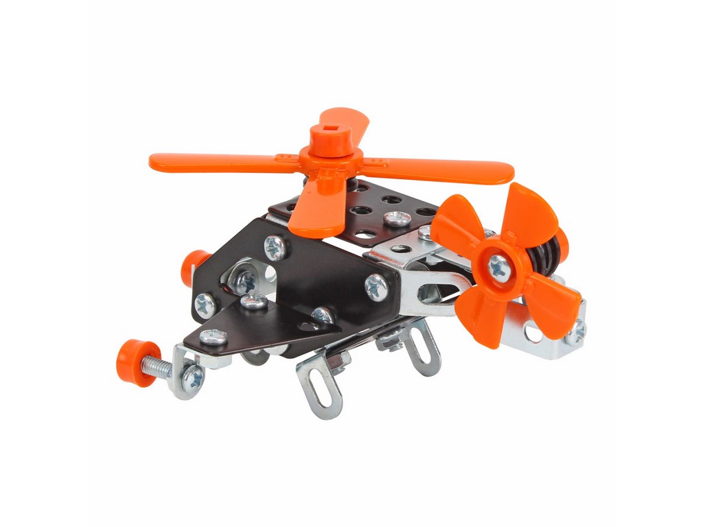 Конструктор металлический вертолет Metal Construction Set, 105 деталей, модель техники, Технок