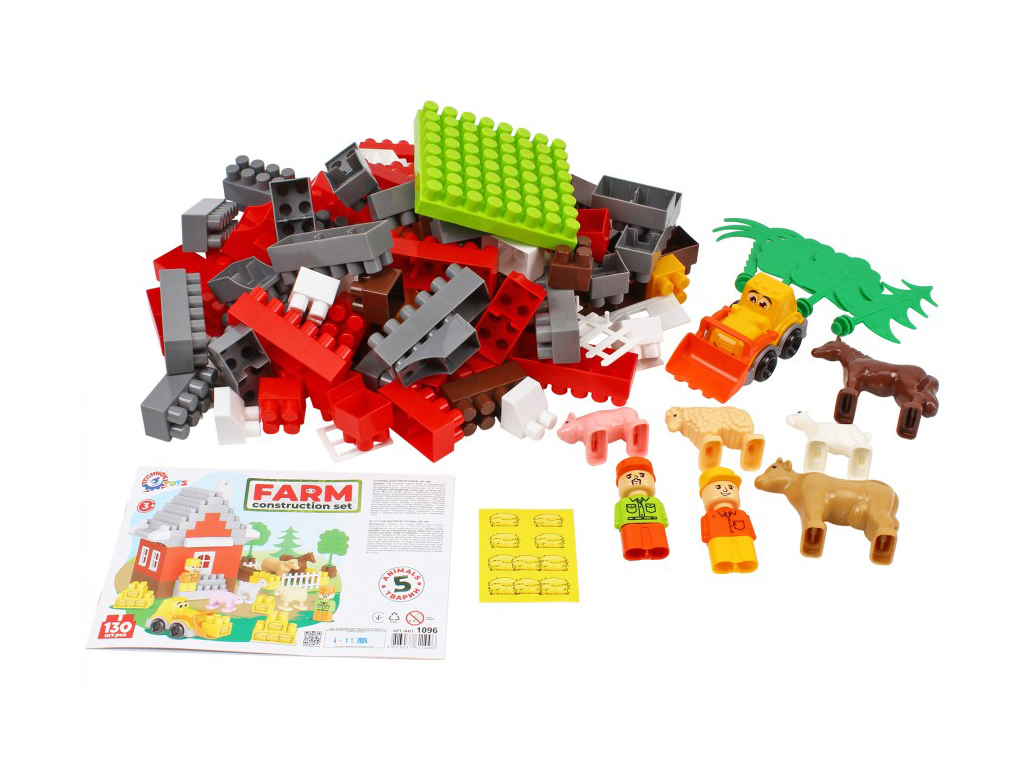 Конструктор FARM Construction Set у пакеті, 130 деталей, Технок