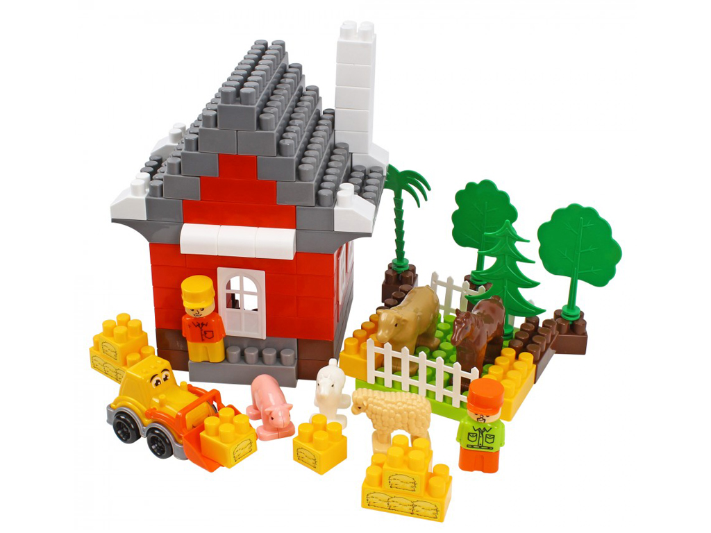 Конструктор FARM Construction Set у пакеті, 130 деталей, Технок