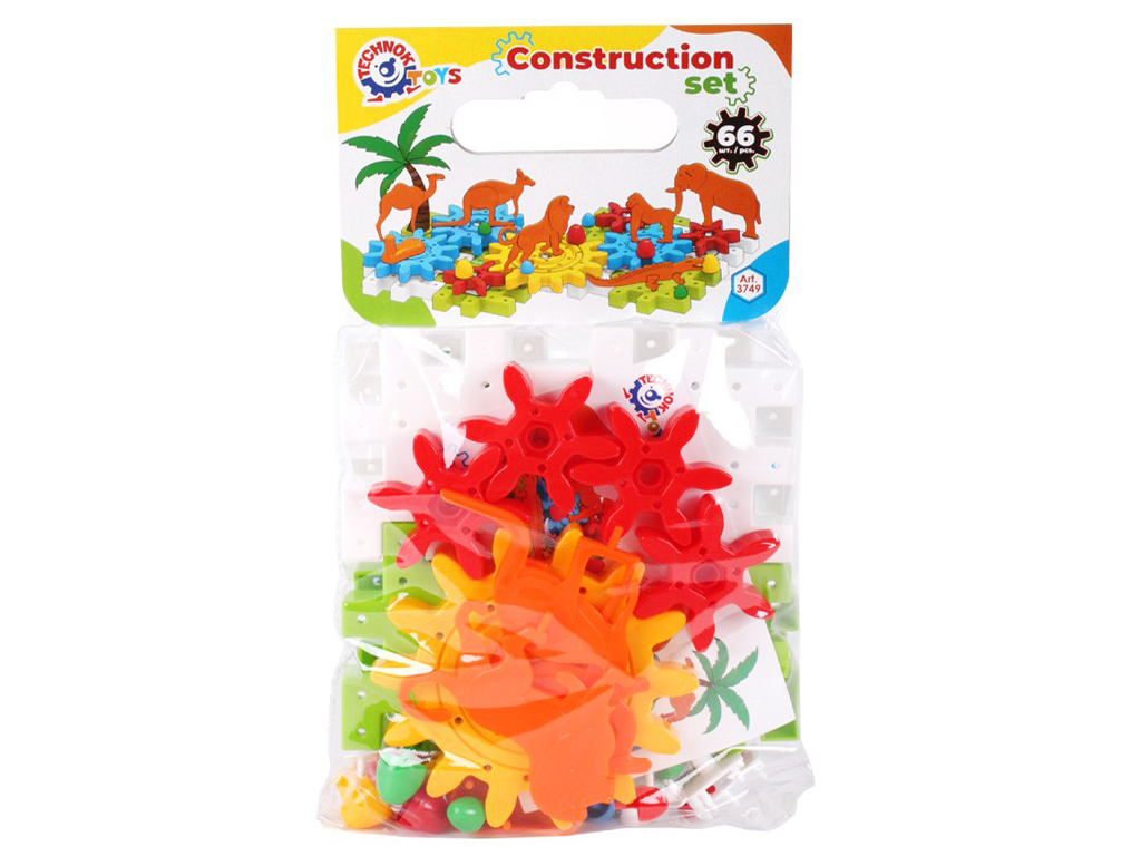 Конструктор Construction Set с шестернями 66 деталей, ТехноК