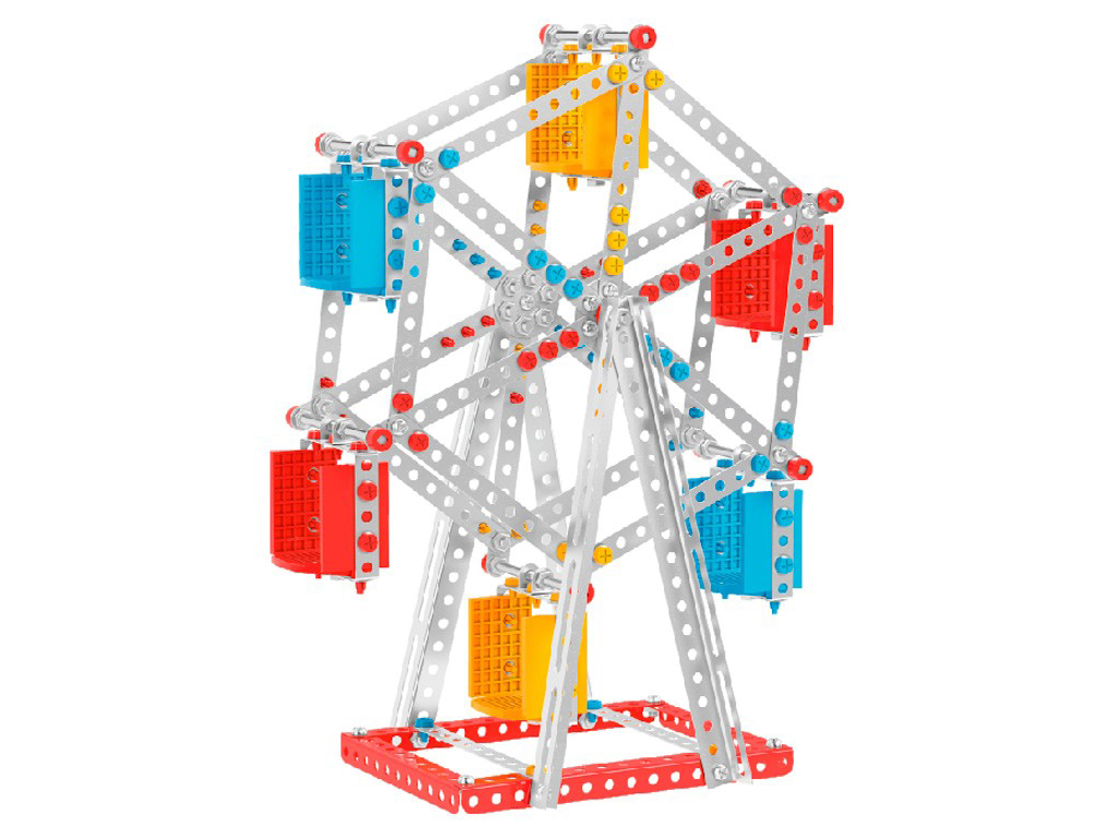 Конструктор металлический Обзорное колесо Construction Set, 30 см, 470 деталей, Технок