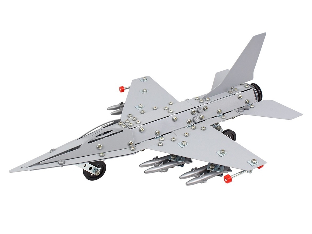 Конструктор металлический самолет F-16 Construction Set, 39 см, 430 деталей, Технок
