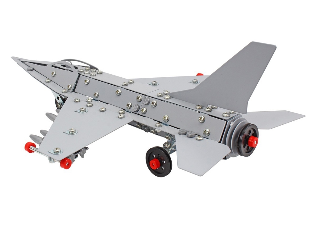 Конструктор металлический самолет F-16 Construction Set, 39 см, 430 деталей, Технок