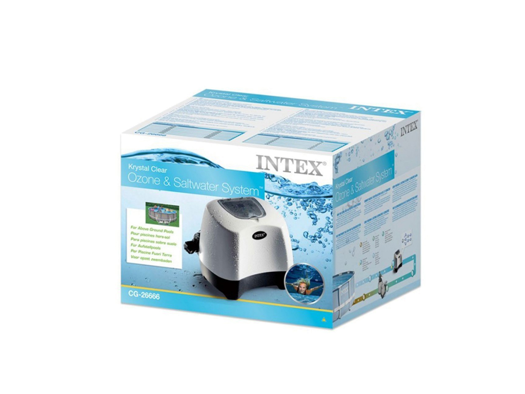 Хлоргенератор Intex 26666, ABS-пластик, QZ1100, 11 г/год, до 56800л, колір білий
