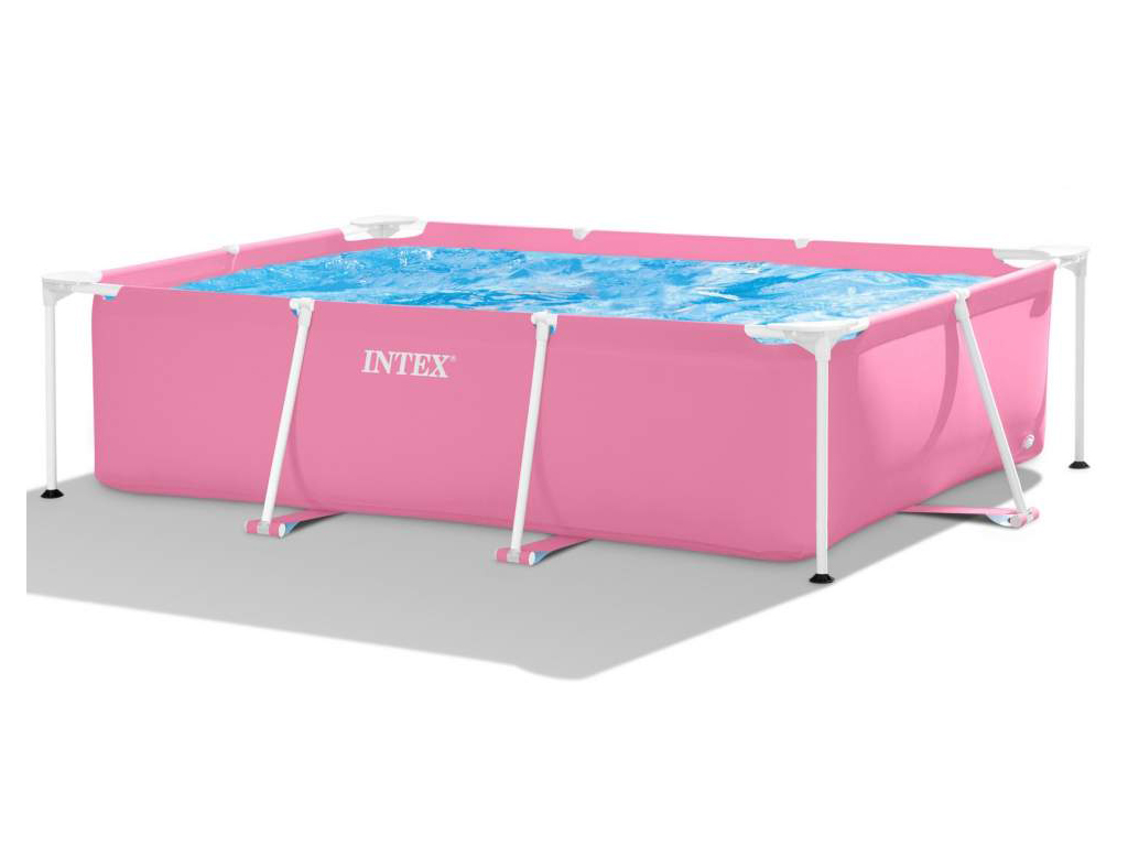 Басейн каркасний прямокутний рожевий. Intex 28266