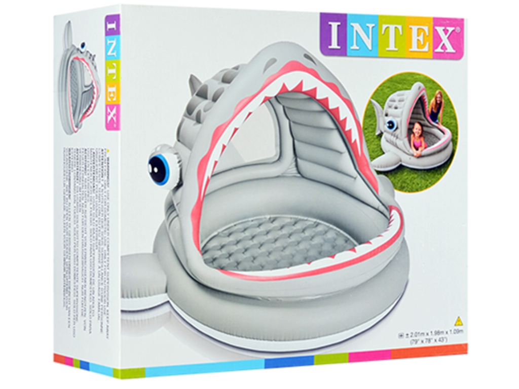 Бассейн детский с навесом Акула Intex 57120