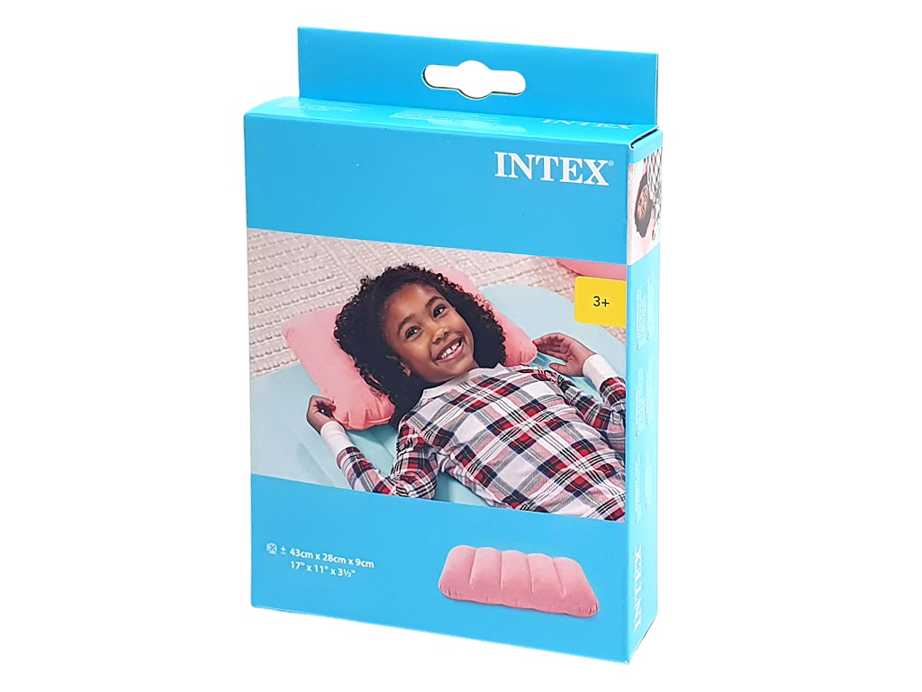 Надувная флокированная подушка Intex 68676, ПВХ, I-Beam, 43×28×9см