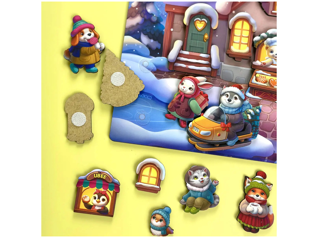 Игра на липучках с картами Зимняя сказка, Ubumblebees