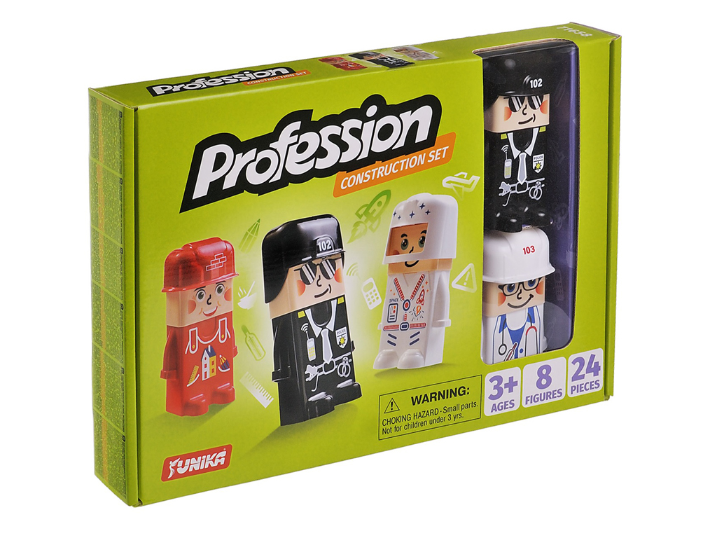 Конструктор пластиковий Profession 8 фігур, 24 деталі, Юніка