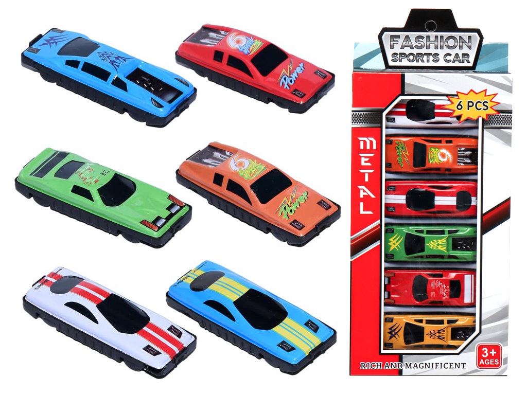 Набір іграшкових машинок Tech Metal Racing, 6 шт, металеві машинки, BT-040-6
