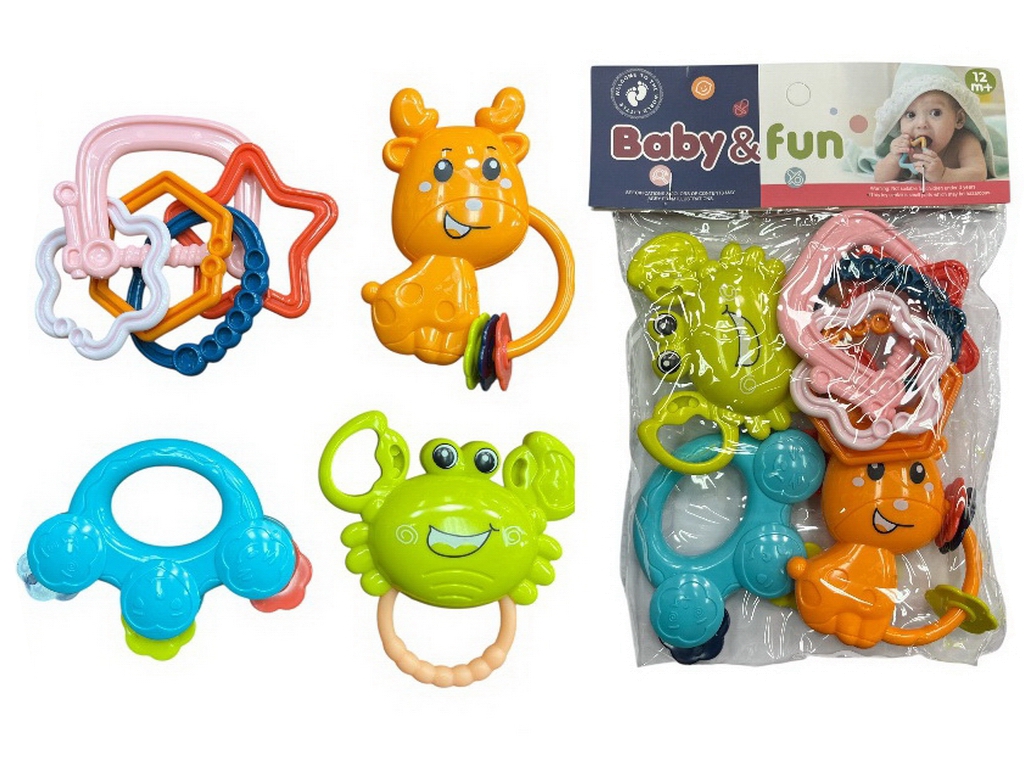 Набір дитячих брязкалець та гризунків Baby&Fun, BT-100