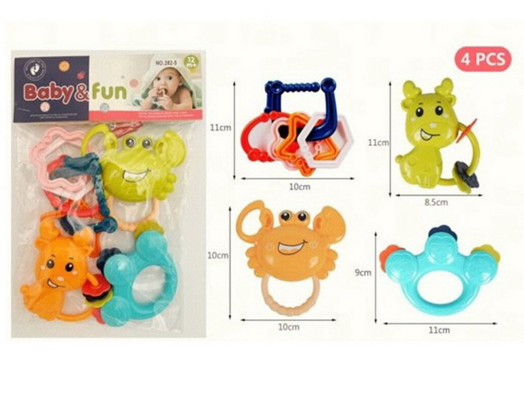 Набір дитячих брязкалець та гризунків Baby&Fun, BT-100