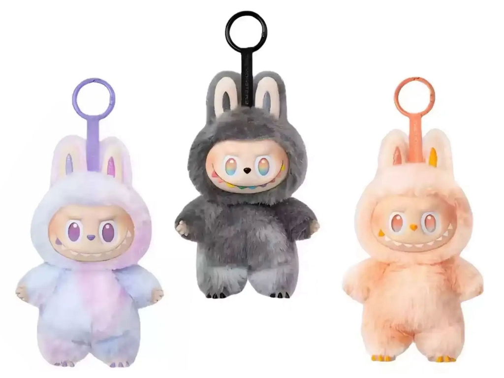 Брелок мягкий игрушка Labubu Pop Mart 15 см, сюрприз-бокс, текстиль