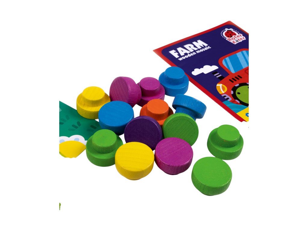 Развивающая игра деревянная мозаика Ферма 22×22 см, Roter Kafer