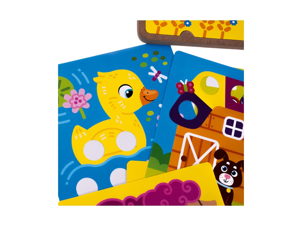 Развивающая игра деревянная мозаика Ферма 22×22 см, Roter Kafer