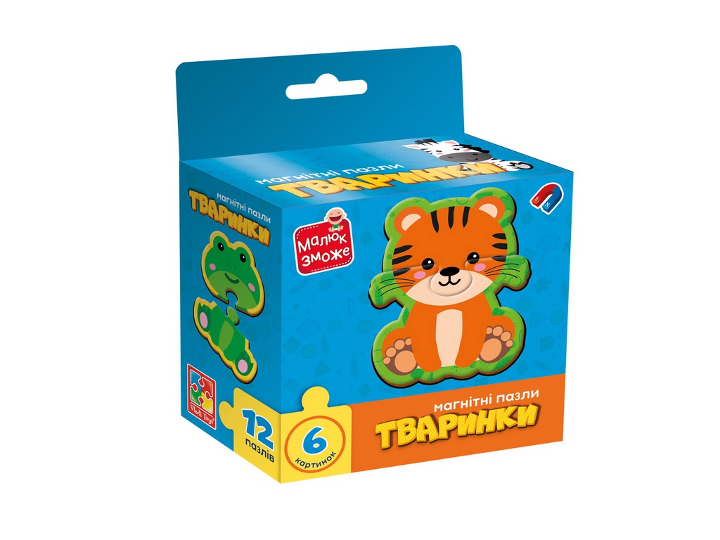Игра развивающая магнитные пазлы Животные, Vladi Toys, VT1733-04