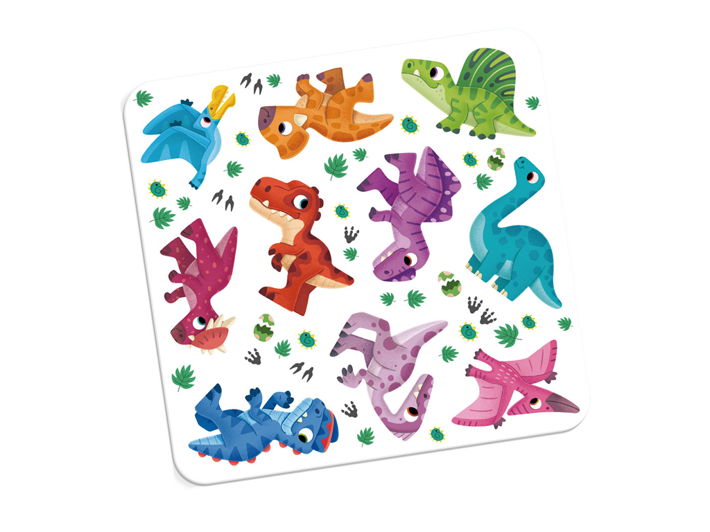 Книга с мягкими наклейками "Динозавры", наклейки 10+, 3+, Vladi Toys
