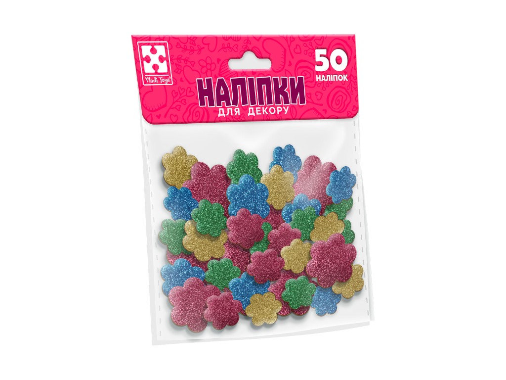 Набор для творчества мягкие наклейки Цветок, Vladi Toys