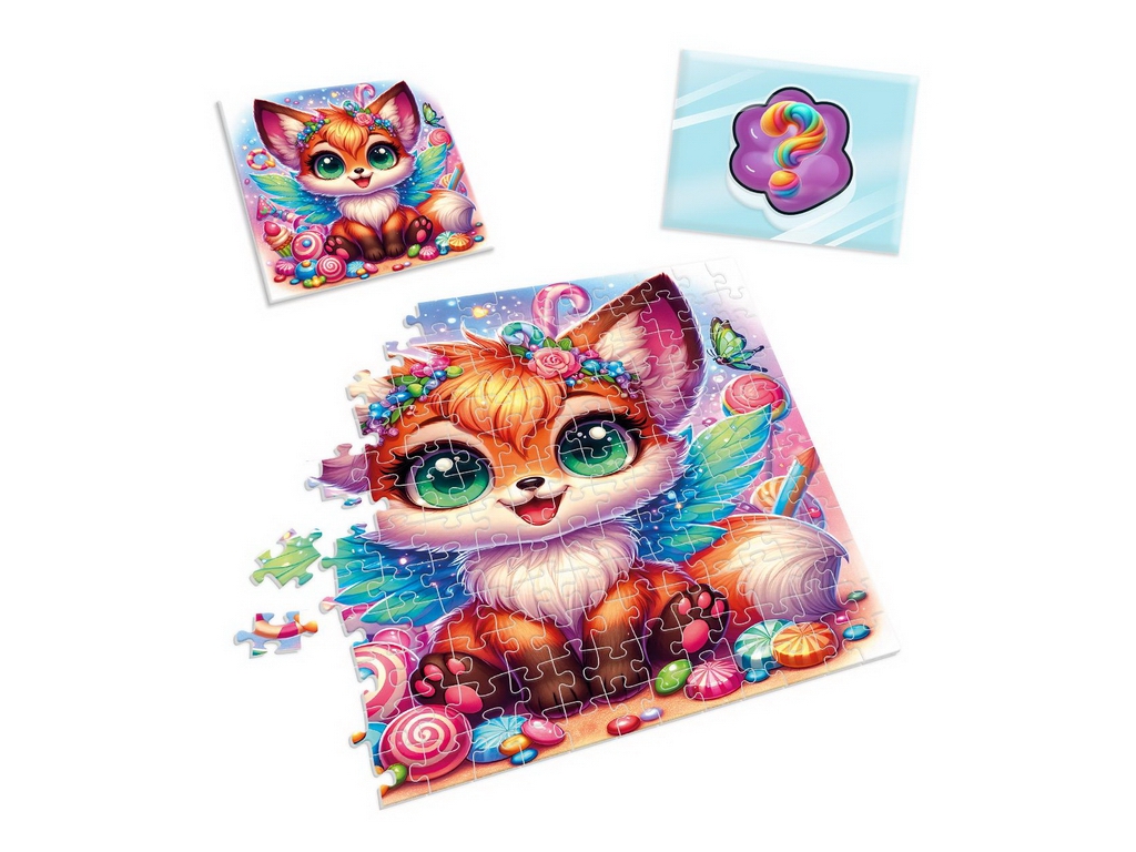 Игра развивающая пазлы и сквиш-сюрприз Лисенок, Vladi Toys VT8030-10