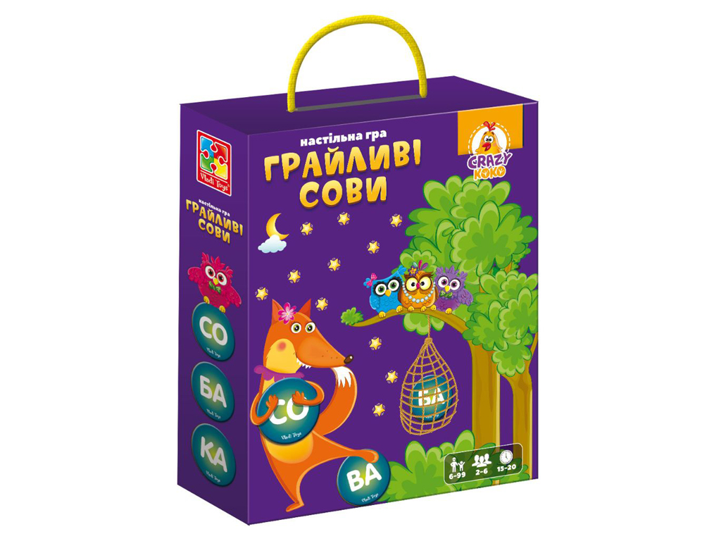 Гра настільна Грайливі сови, бачу слово, Vladi Toys