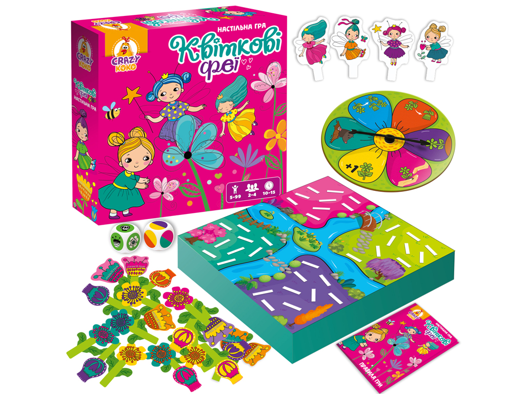 Настільна гра "Квіткові феї", 5+, Vladi Toys