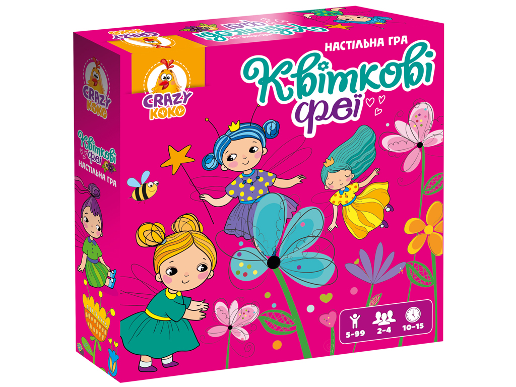 Настільна гра "Квіткові феї", 5+, Vladi Toys