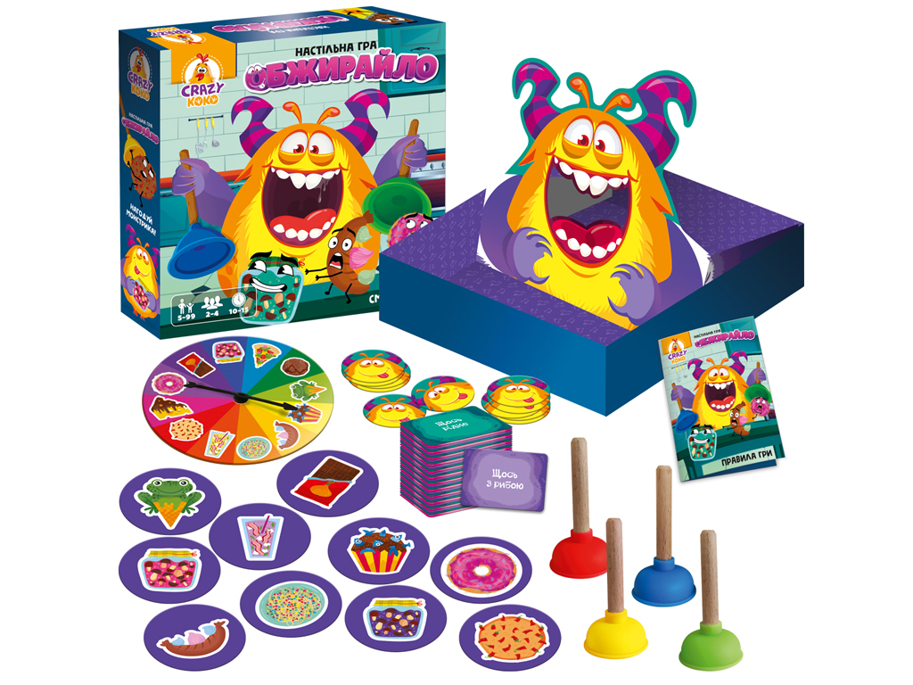 Гра настільна Обжирайло, реакція та координація, Vladi Toys