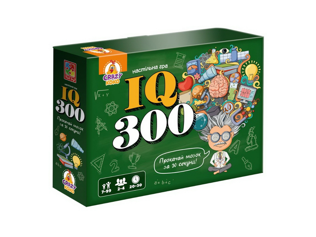 Гра настільна логічна IQ300, 2-4 гравці, виконує завдання з карток, Vladi Toys