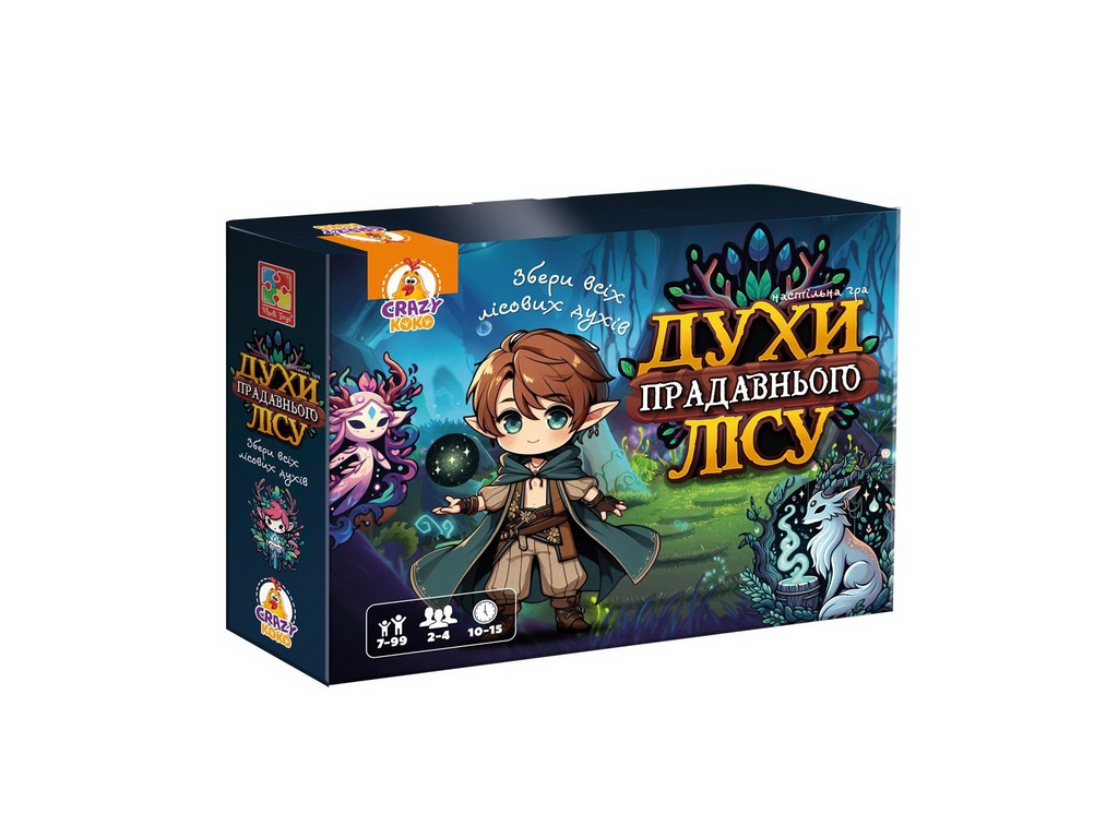 Гра настільна розважальна Духи стародавнього лісу, 2-4 гравці, з кубиком, Vladi Toys