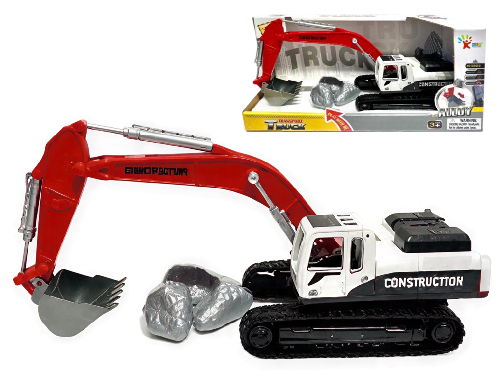 Екскаватор інерційний Construction Truck 35 см, з рухомим ковшем, пластик