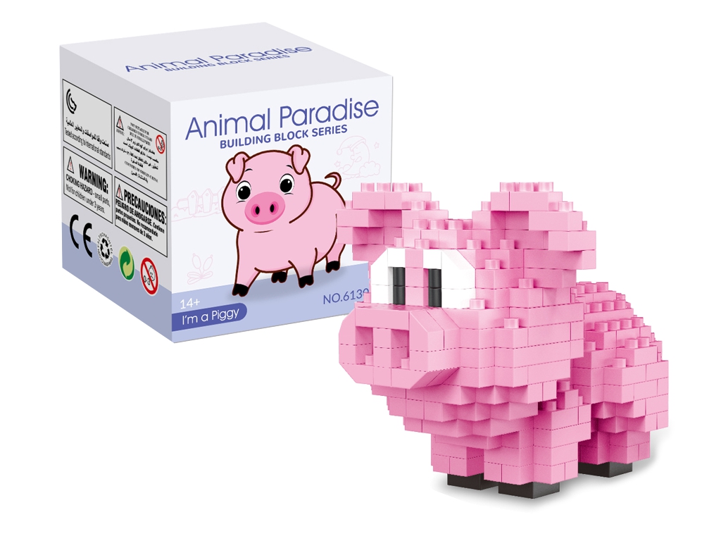 Конструктор животное Piggy Animal Paradise 6130-5, 8 см, фигурка свинка