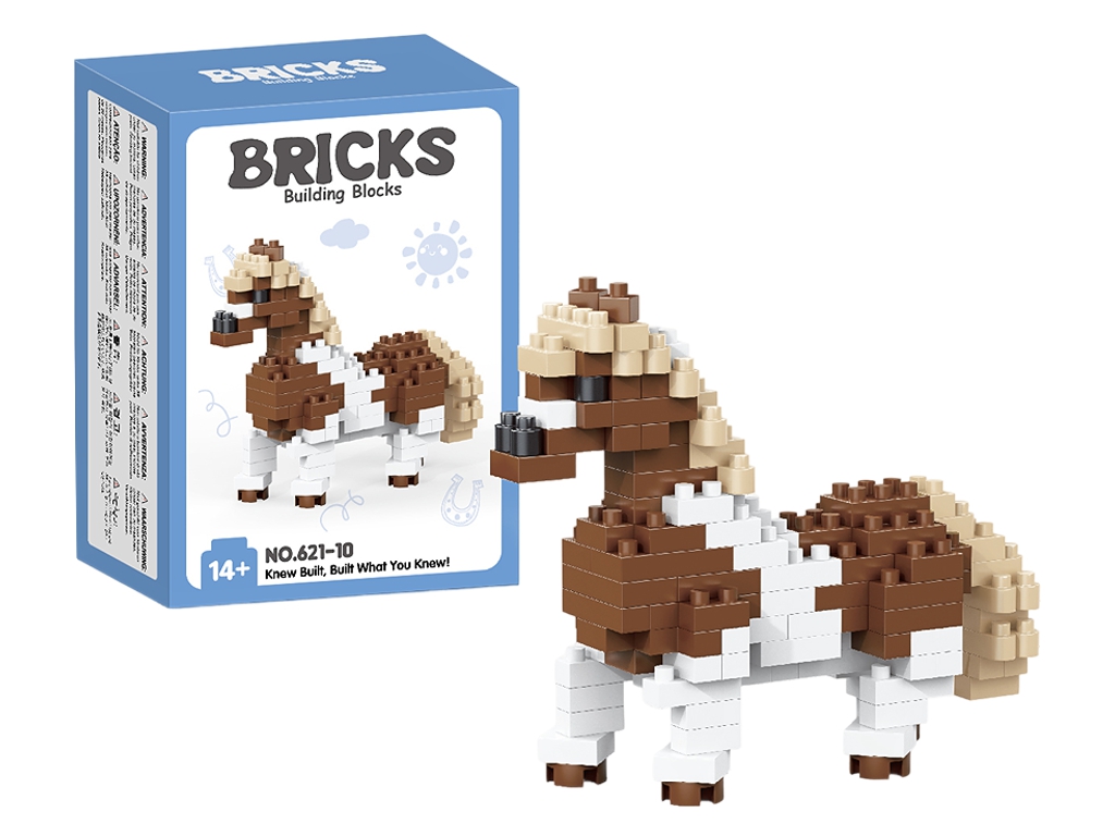 Конструктор фигурка конь Bricks, 7.8 см, сборная модель