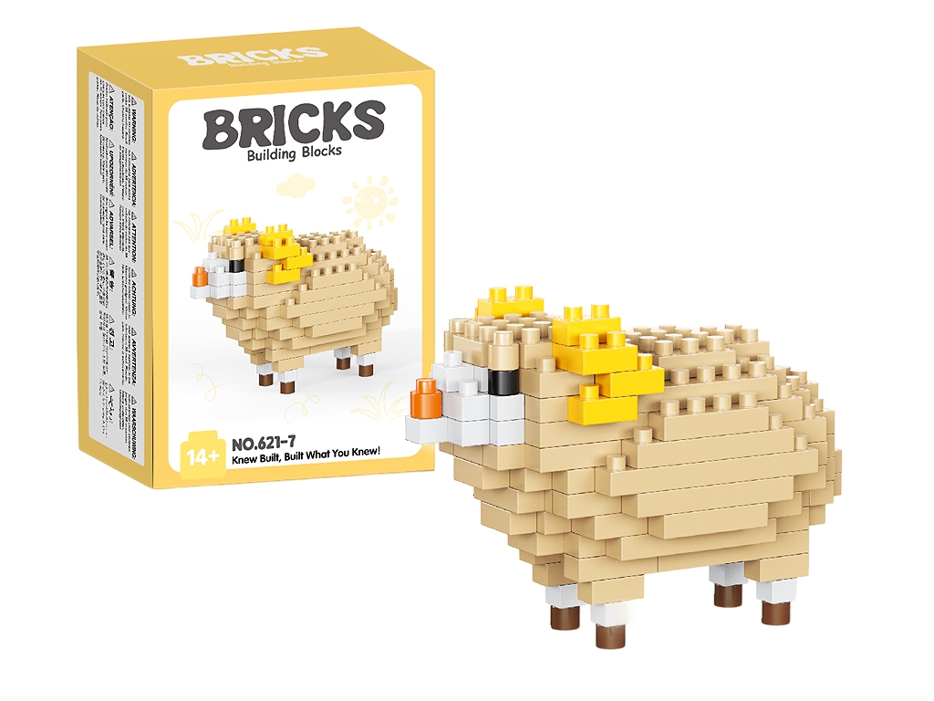 Конструктор фигурка овца Bricks, 5 см, сборная модель