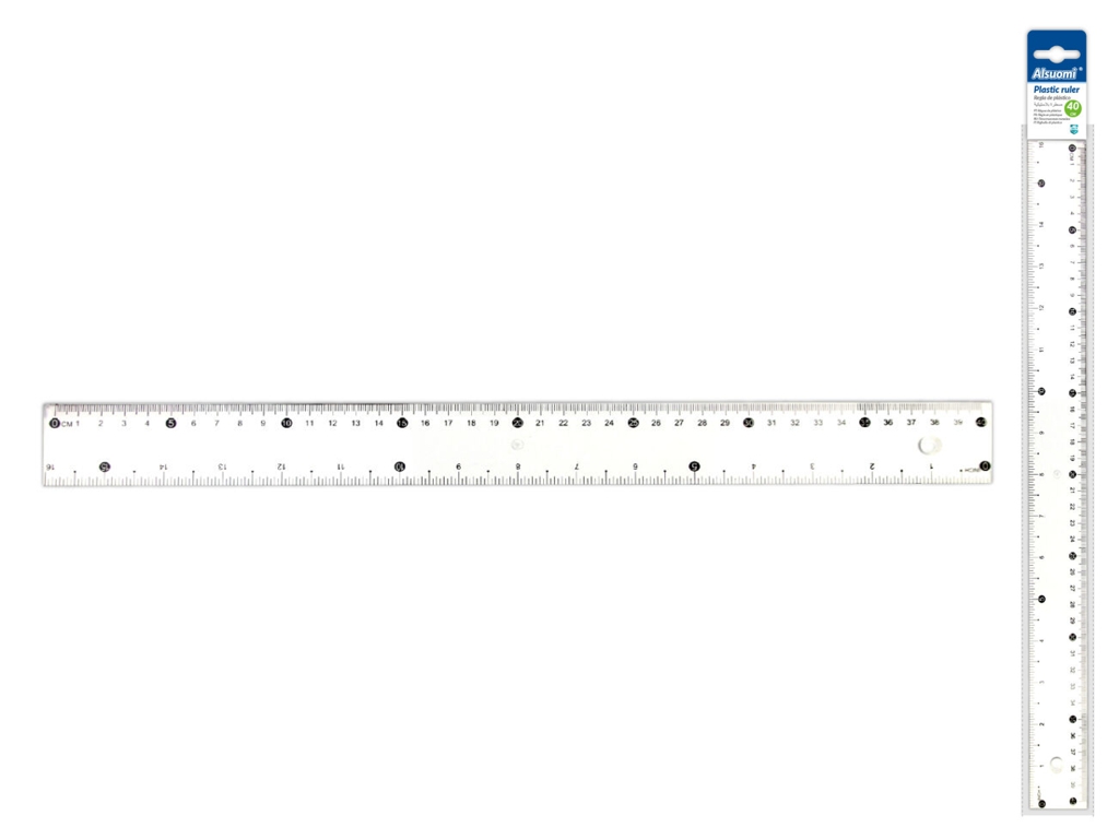 Пластикова лінійка 40х4 см