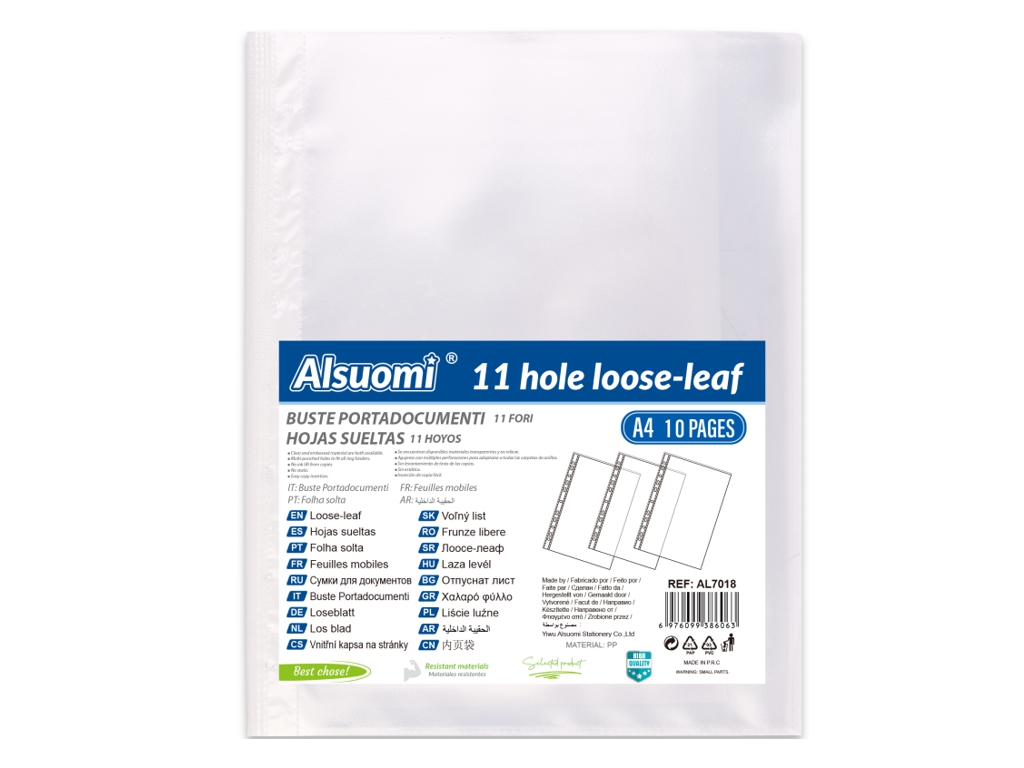 Файли А4 Alsuomi AL7018, 10 шт