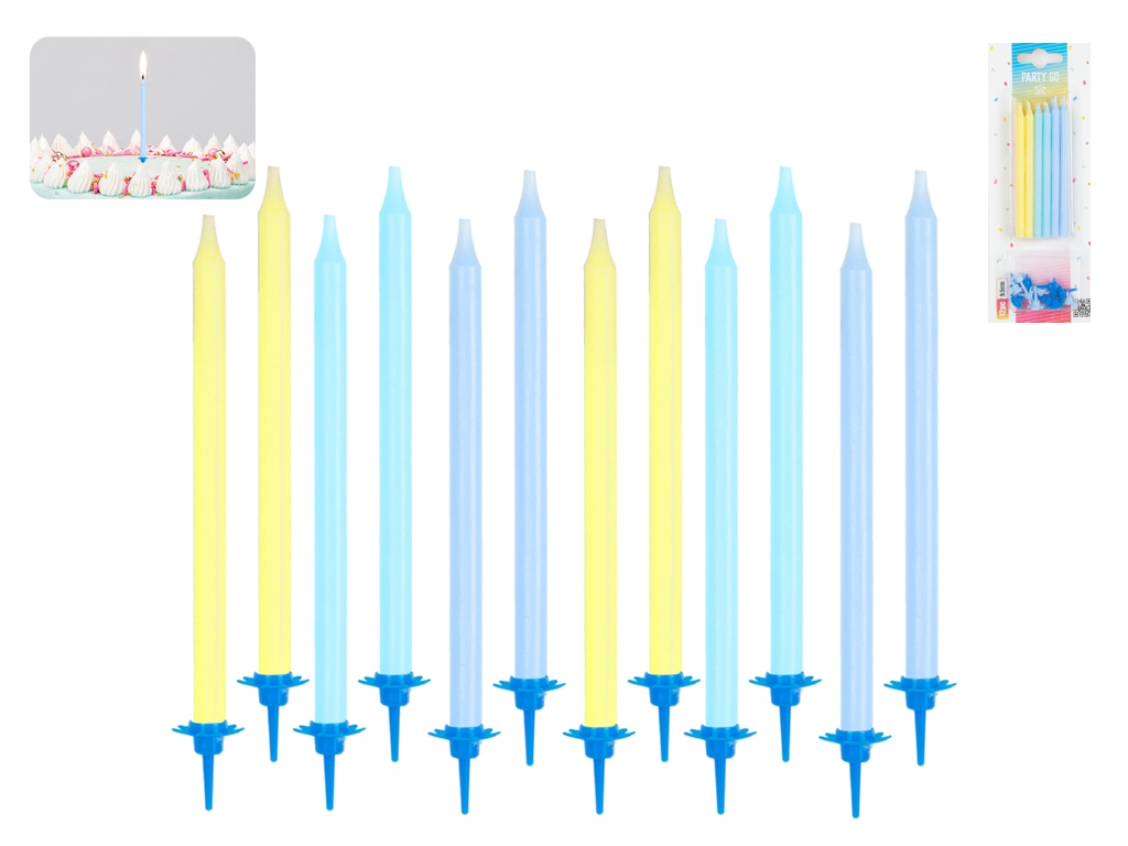 Набор свечей для торта, 9,5см, 12 шт