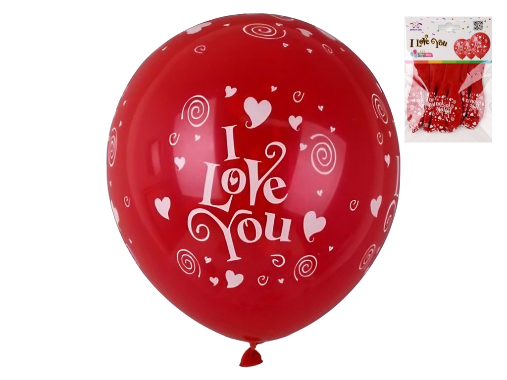 Набір повітряних куль “I Love You”, 30см, 6 шт