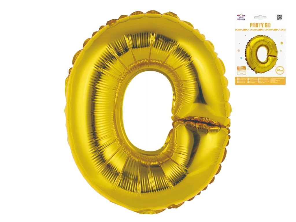 Куля фольгована літера O Party Go, 40 см, золота