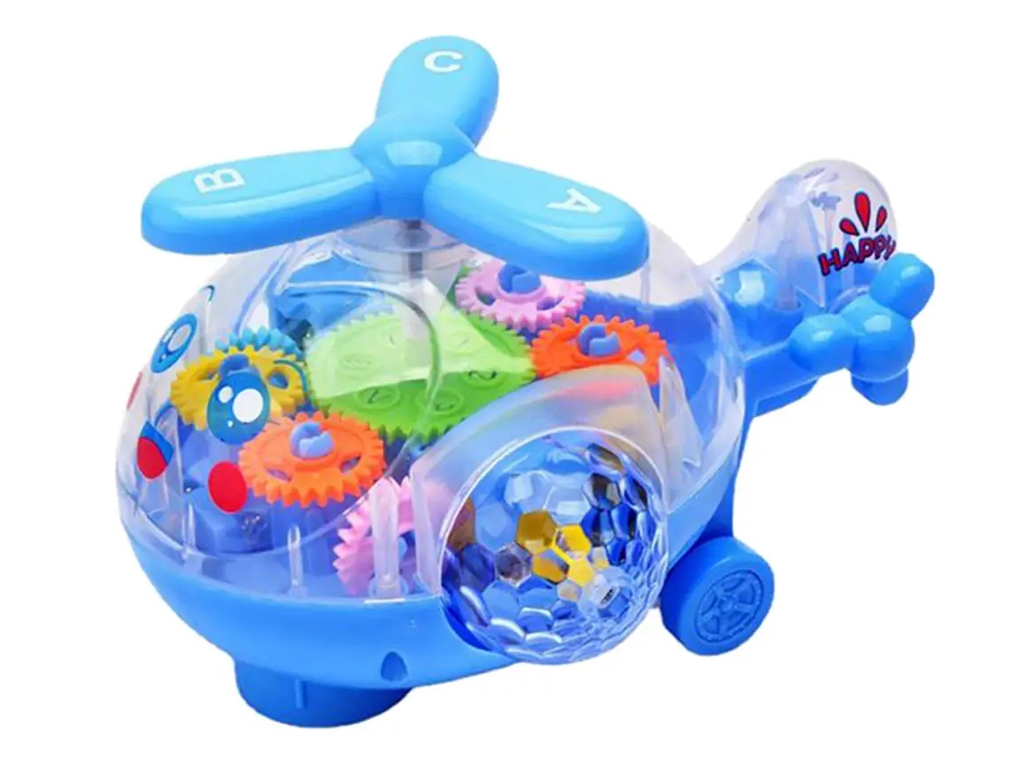 Игрушка вертолет музыкальный Gear Helicopter 17.5 см, светящийся и движущийся, 2 вида