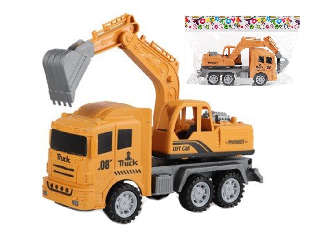 Экскаватор инерционный Truck 20 см, с подвижным ковшом, пластик