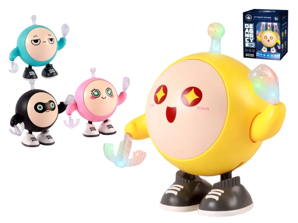 Игрушка танцующая Dancing Egg 13 см, движется и светится, музыкальная, 4 вида (цена за 1шт)