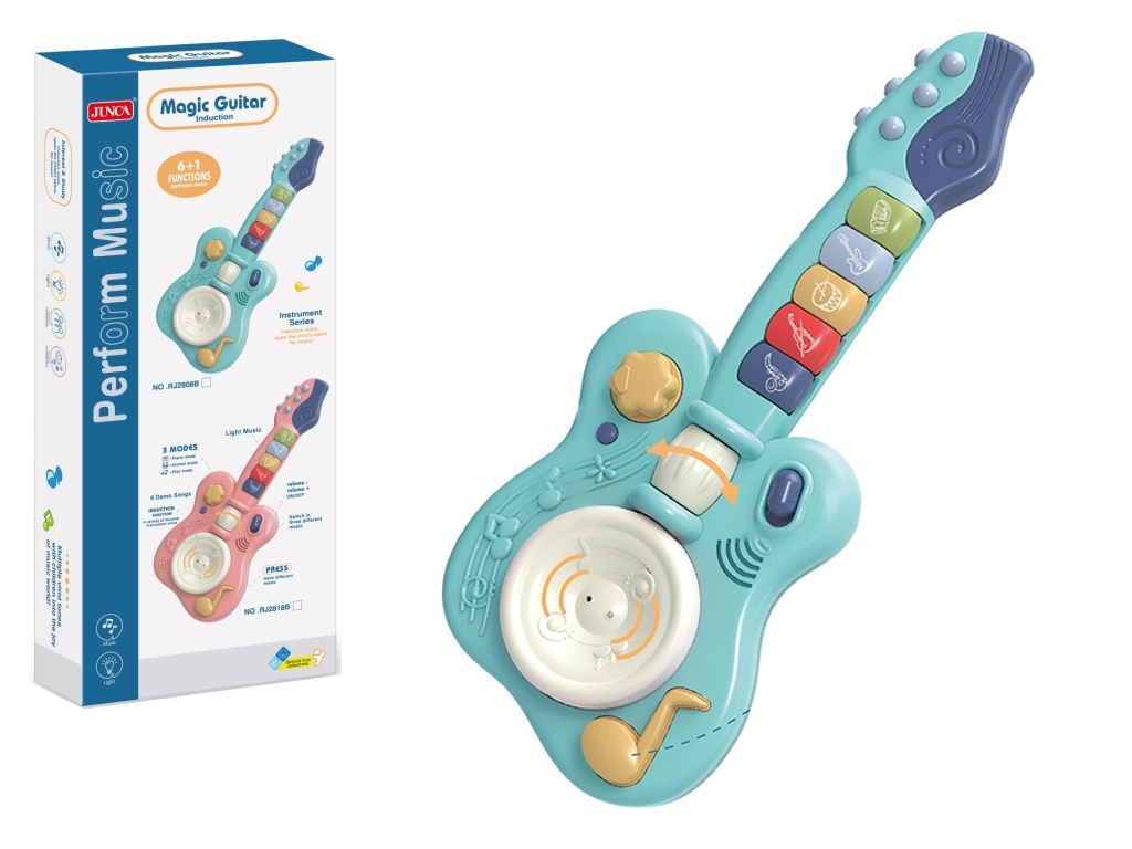 Гитара игрушечная электрическая Magic Guitar 41 см, светящаяся и музыкальная