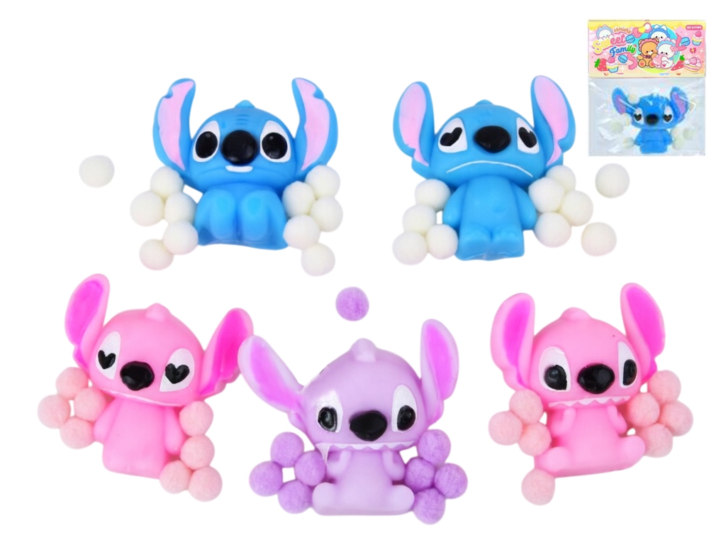 Іграшка антистрес Squishy звірятко 10 см, стискається та тягнеться, з кульками, мікс кольорів