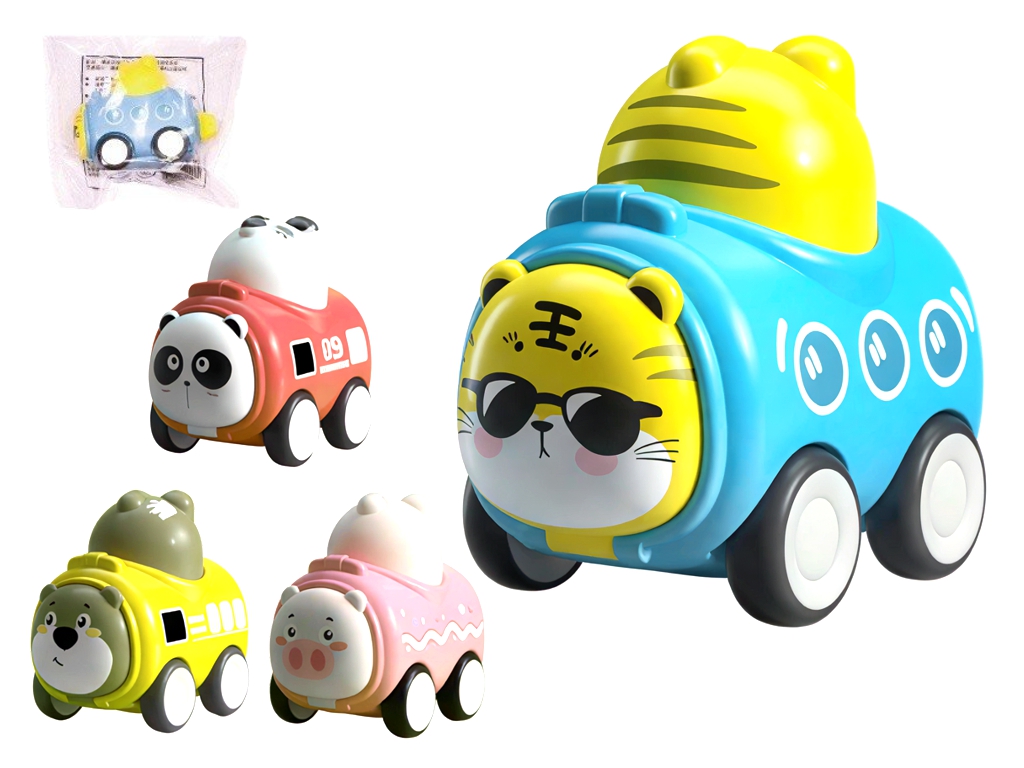 Іграшка інерційна Animal Car 10 см, мультяшна машинка-тварина