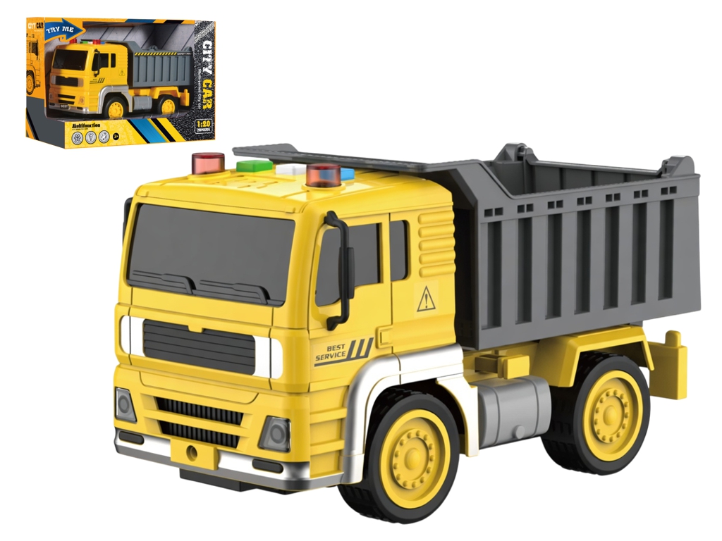 Самоскид інерційний GC402 17,8 см, світло та звук, рухомий кузов, пластик