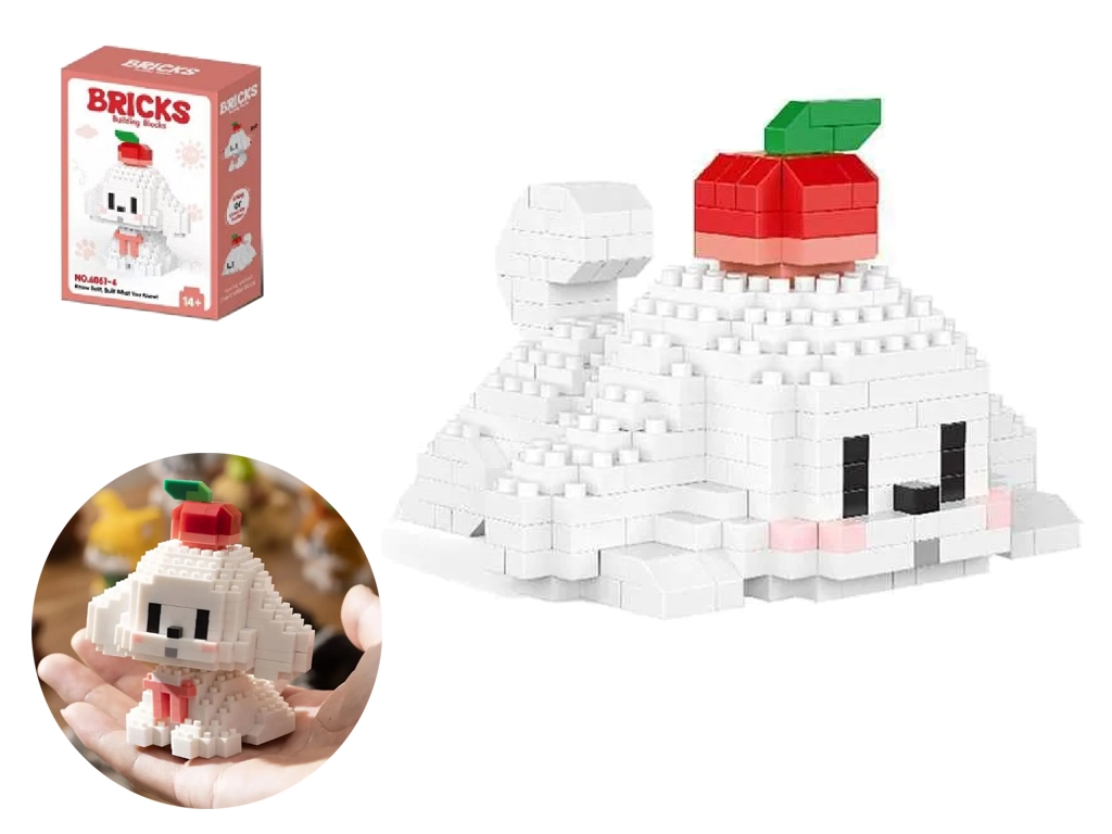 Міні-конструктор Bricks Білий песик, 8,8 см