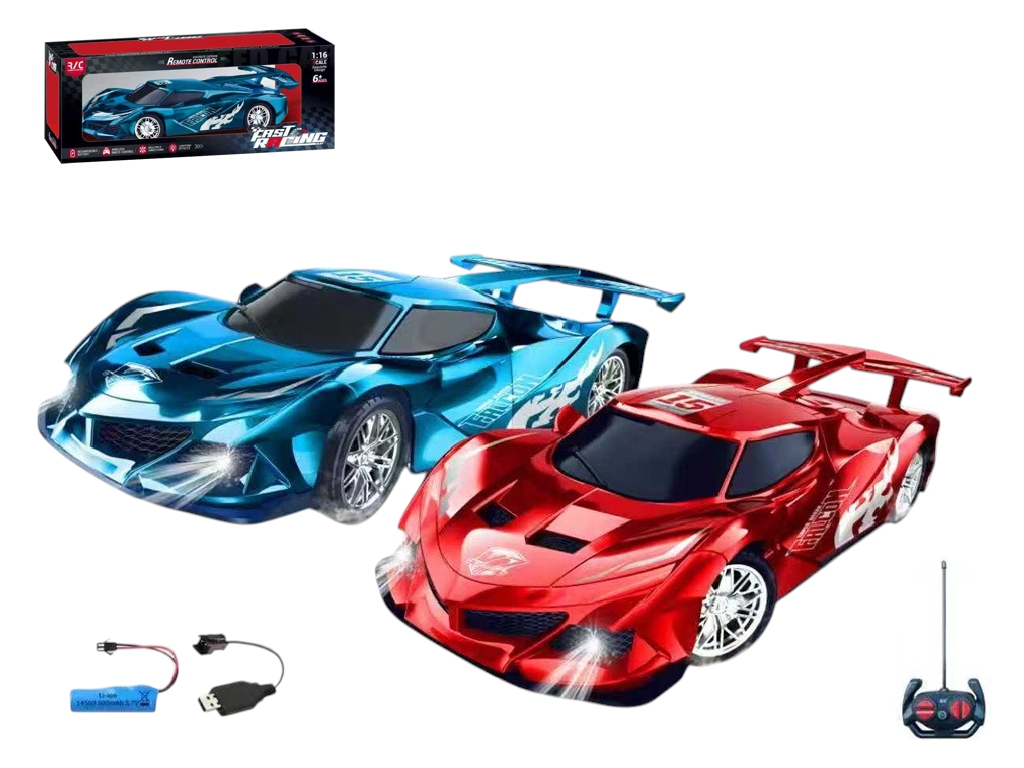 Радіокерована спортивна машина Fast Racing, 26 см, світло, акумулятор, 2 види (ціна за 1шт)