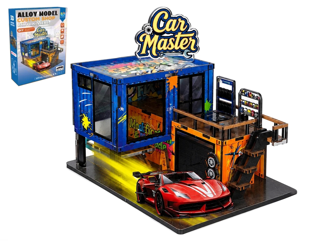 Конструктор-діорама Car Master, 18×12×15,5 см, з машинками