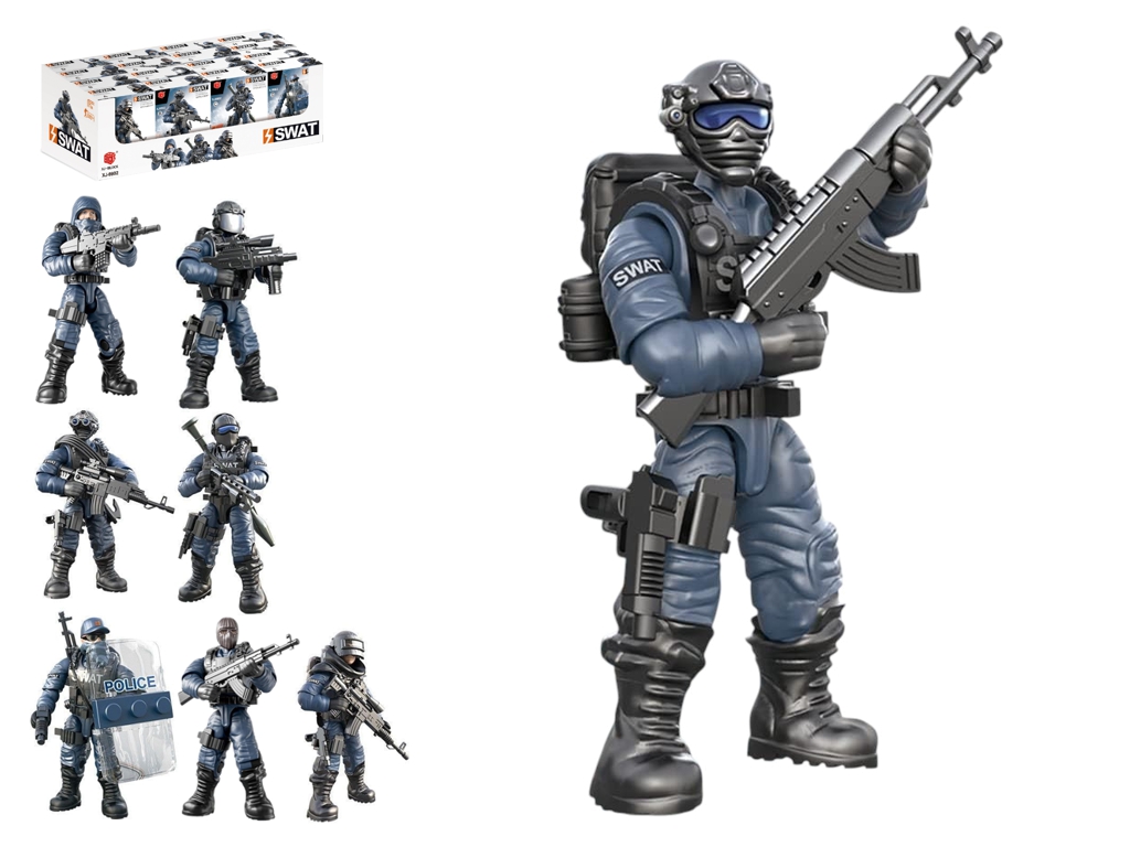 Конструктор Боєць спецпідрозділу SWAT, фігурка для складання, 6+, мікс видів (ціна за 1шт)