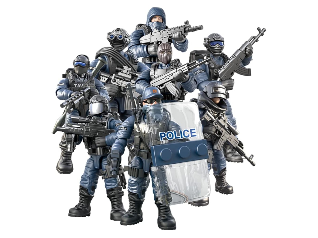 Конструктор Боєць спецпідрозділу SWAT, фігурка для складання, 6+, мікс видів (ціна за 1шт)